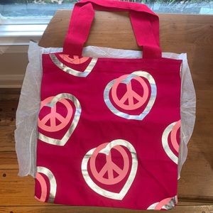 Retro Victoria’s Secret Pink Peace and Love Themed Tote Bag